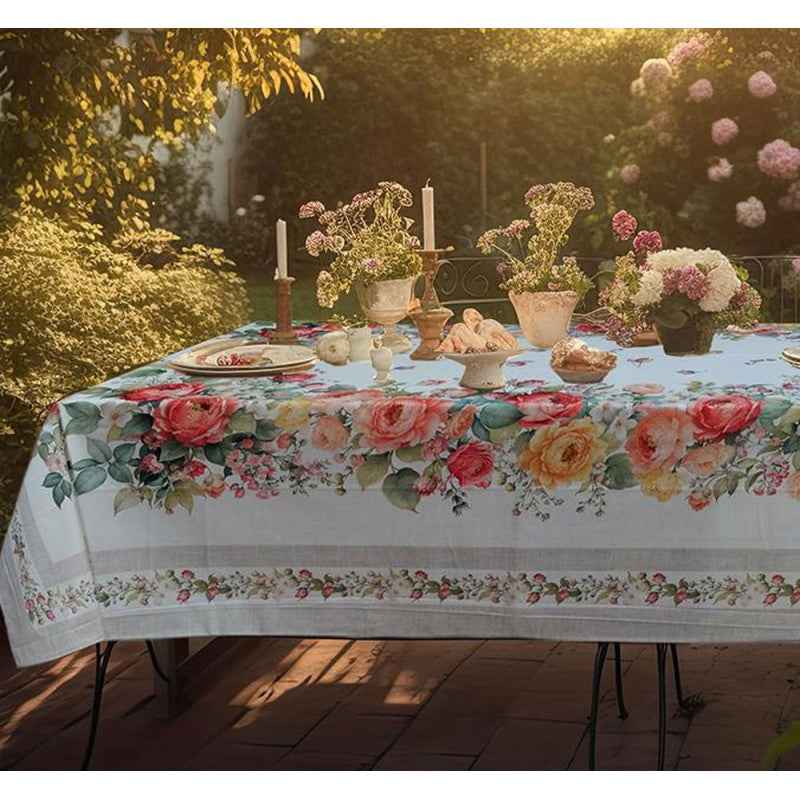 Tovaglia 100% cotone stampa digitale ROSE PEZZOLI x 12 cm 140X245
